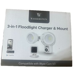 3-in-1 SmartCam Floodlight Charger and Mount for SimpliSafe Noorio B210 Wyze Cam
