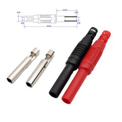 100x 4mm Banana Female Jack Solder for Seal Insulated Stackable Banana Plug B&R