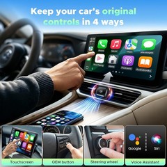 4 in 1 Wireless CarPlay Adapter For Apple Android Carplay Dongle Plug and Play