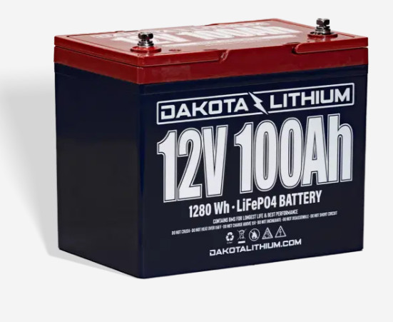 Dakota Lithium 12V100Ah LiFePO4, Deep Cycle Lithium Battery RV Marine