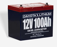 Dakota Lithium 12V100Ah LiFePO4, Deep Cycle Lithium Battery RV Marine