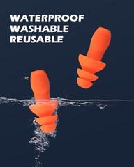 12 Pairs Corded Silicone Ear Plugs – 1 Count (Pack of 12), Orange