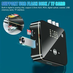 2IN1 Bluetooth 5.0 Transmitter Receiver Wireless 3.5MM AUX to 2RCA Audio Adapter