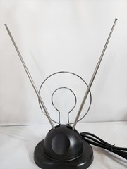 Classic Indoor TV Antenna Rabbit Ears – UHF VHF Over-the-Air Channels