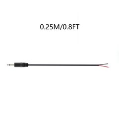 1 PCS 0.25M/0.8FT 2.5mm Male To Bare Wire 2 Pole Mono Extension Cable
