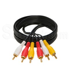 2RCA, 3RCA, 5RCA M/M Stereo Audio/Video Cable TV DVD Blu-ray PC Multipack – LOT