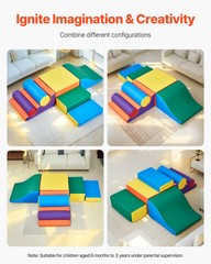 Climbing Toys, 7-Piece Set, Foam Climbing Toys for Toddlers 6 Months to 3 Years