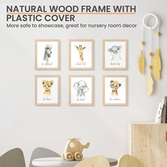 8×10 Picture Frame, Natural Solid Wooden 8×10, Matted to 5 x 7 – 3 Pack