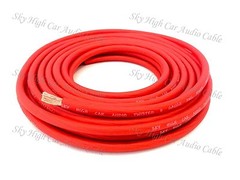 8 Gauge AWG RED Power Ground Wire Sky High Car Audio Sold By The Foot GA ft