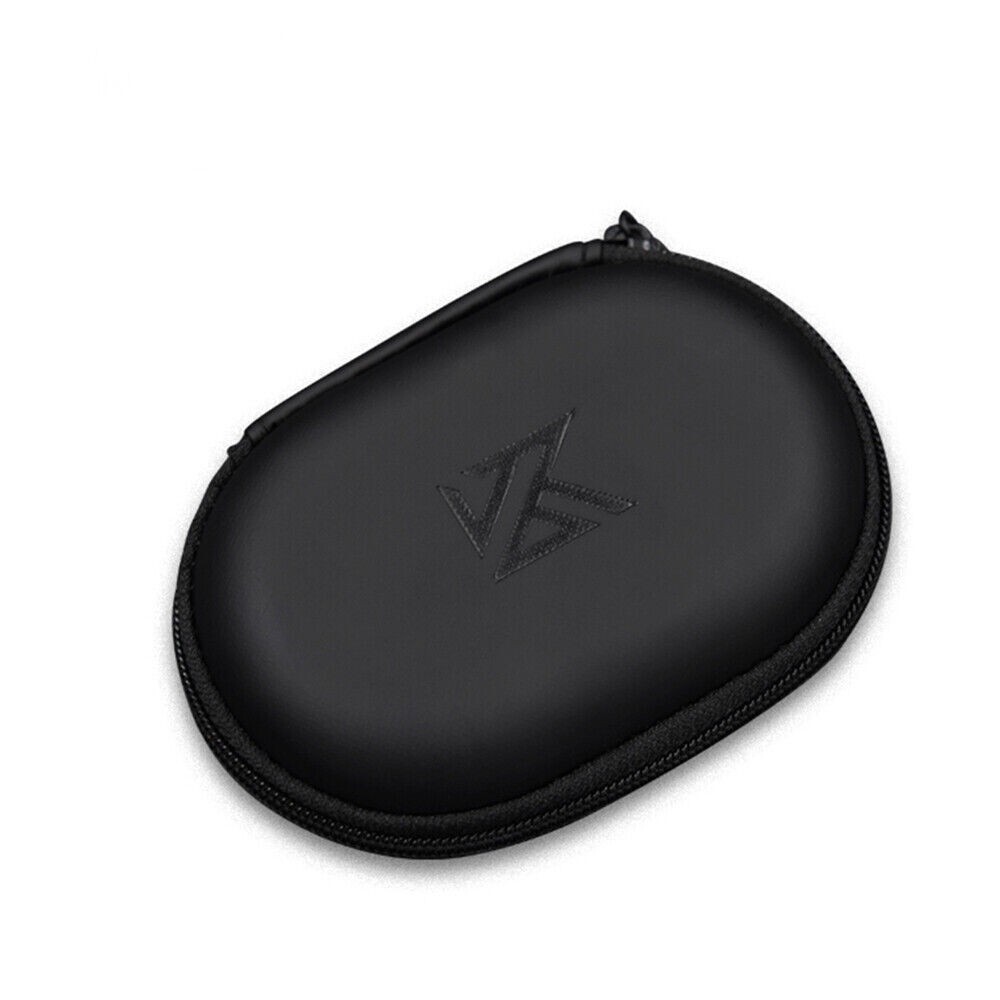 Small EVA Zippered Hard Case for Earphone Earbud Storage – Black