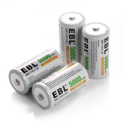 Lot D C Cell Size Rechargeable Batteries High Capacity NiMH /LCD Battery Charger
