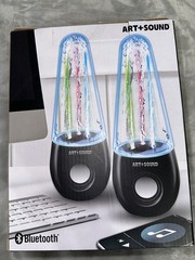 Art + Sound Dancing Water Bluetooth Wireless Speakers LED Light Show New Box