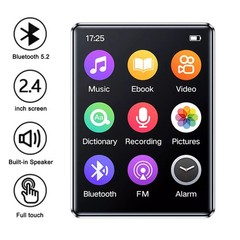 2.4” MP3 Player HD Full-touch Screen Bluetooth 5.0 HiFi Lossless Sound FM Radio