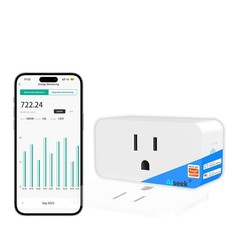 15A Energy Monitoring Wi-Fi Smart Plug – Voice Command Enabled, Compact Design
