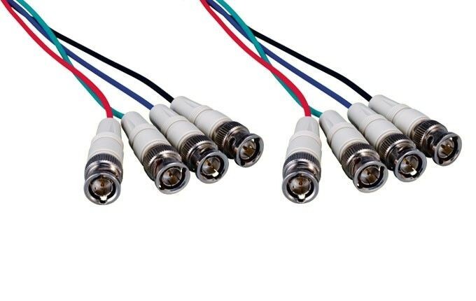 4 BNC Male to Male Component Video Cable – 6ft / 10ft / 25ft