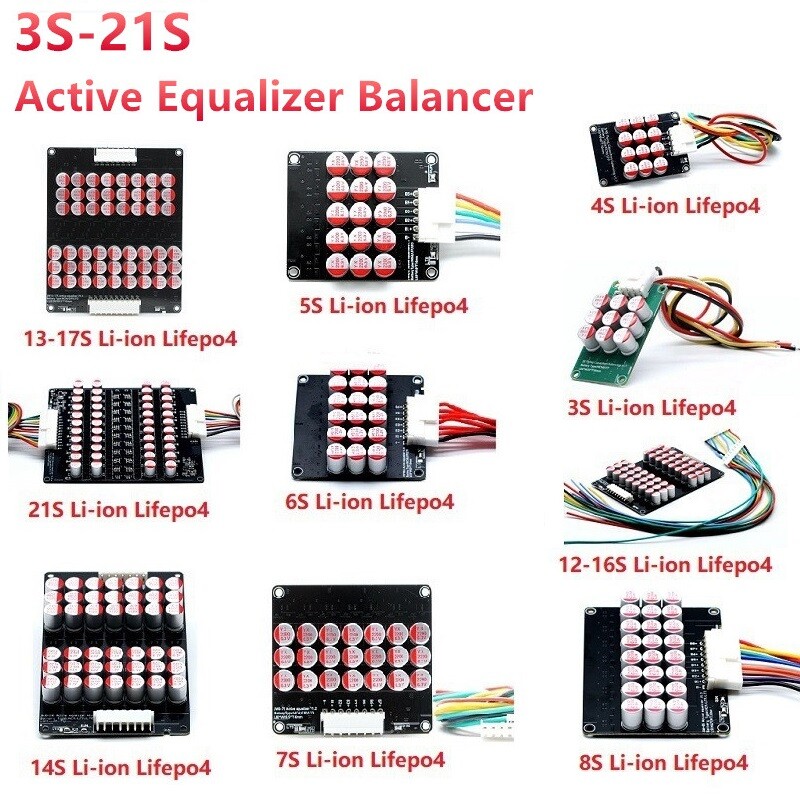 1.2A/5A 7S 10S 13S 17S Active Equalizer Balancer Lifepo4/Li-ion Battery Lot