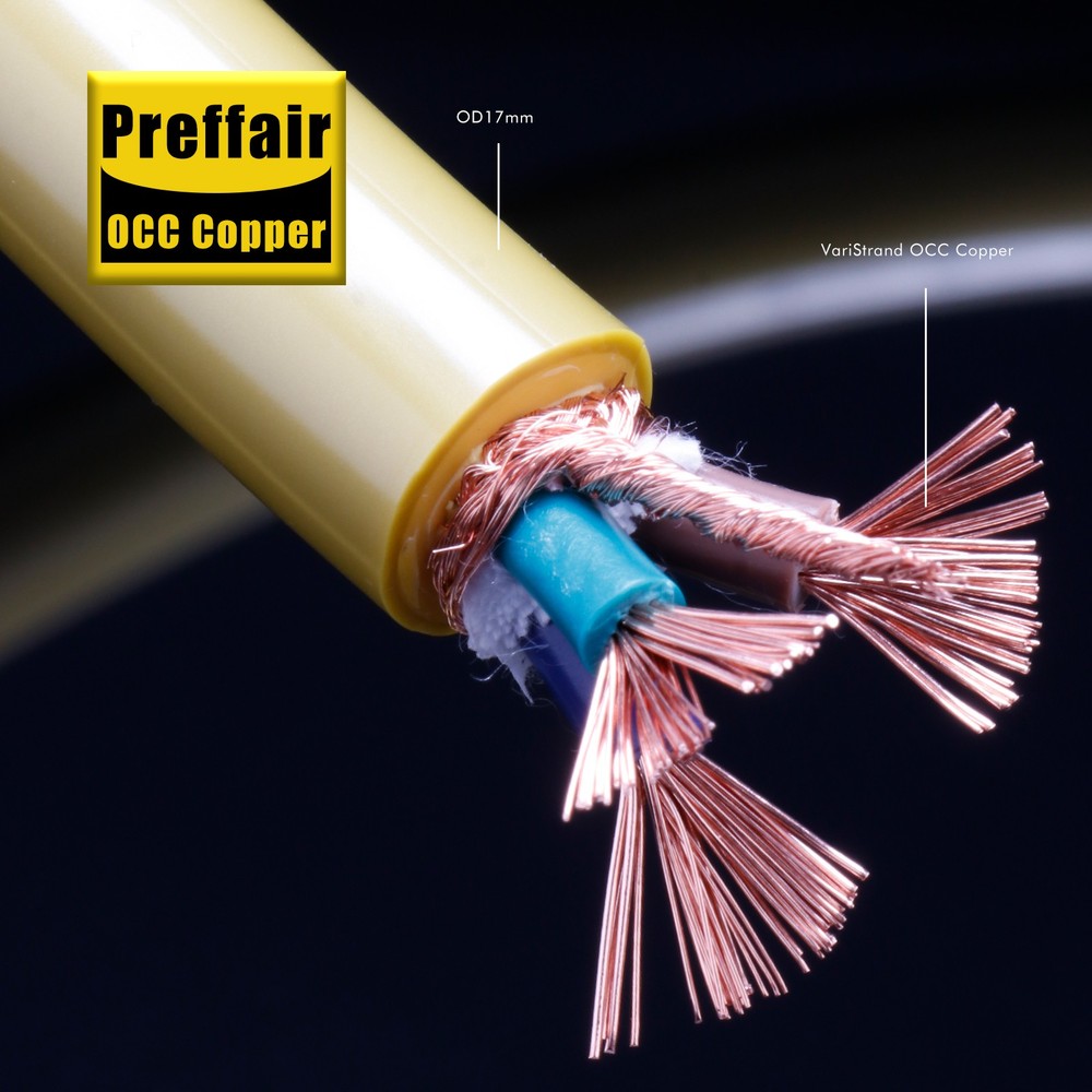 1M OCC Copper Audio Power 3Core Power Cable HiFi Bulk Cord Power Wire DIY