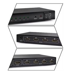 1 In 8 Out HDMI Splitter Switch 8 Port Repeater Amplifier Hub 3D 4K HD 1080P US