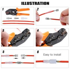 720/360Pcs Male Female Wire Spade Connectors Crimp Terminals Kit for Car Speaker
