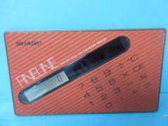 AWESOME VINTAGE SHARP FINELINE SOLAR CELL CALCULATOR WN-20 ORANGE W/ CASE RARE