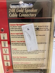 Monster Dual Banana Plug Speaker Cable Connector 2-Pack MDB R-H 24K Gold Plated