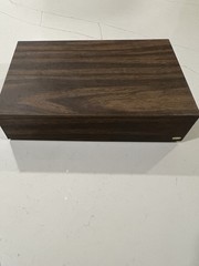 Vintage Wood Grain 3 Drawer Organizer Box – Retro MCM Desk Storage