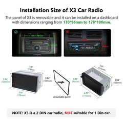 Android Auto 7″ QLED Double 2DIN Car Stereo Head Unit CarPlay GPS Navigation RDS