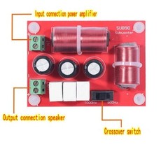 4Ω~8Ω 120W Bass Crossover Subwoofer Speaker Frequency Divider Crossover Filters