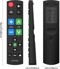 Big Button Universal TV Remote for Senior Simple Easy to Use Dementia Products