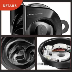 Universal Electric Snail Horn 12V 110dB Loud Metal ABS 80mm Car Motorcycle Truck