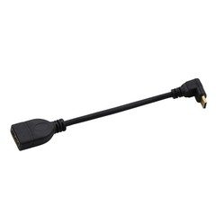 90 Degree 0.15M Mini HDMI to HDMI Adapter Cable for High Definition Electronics
