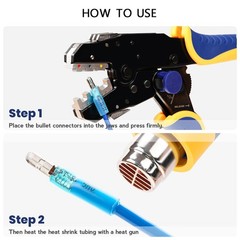 200PCS Heat Shrink Spade Connectors Kit 22-10 AWG Female Male Spade Terminlas