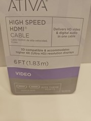 NIB Ativa 6 FT Male Display Port to Male HDMI Cable Plugs FACTORY SEALED
