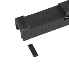 C+H Rear Sight Dovetail Filler Plate Compatible with Glock Dovetails Black