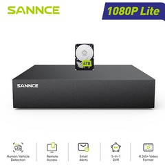 SANNCE 16CH 8CH 1080P Lite DVR Video Recorder CCTV Security System AI Detection