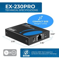 4K HDMI Extender RJ45 4K@30Hz Up To 130 Ft & 1080p Up To 230 Ft (EX-230PRO)