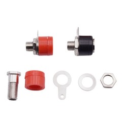 US Stock Male+Female 4mm Banana Plug + Socket Screw Connector J072 Audio Adapter
