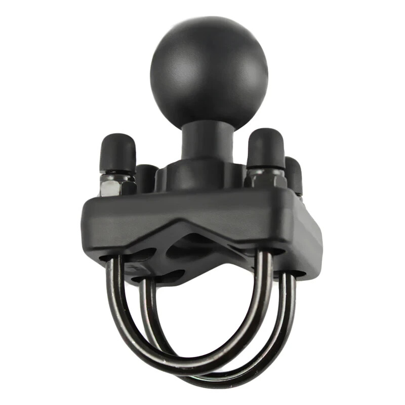 RAM Mount Dual Large Zinc U-Bolt Rail Clamp Base With 1.5 inch Ball RAM-235-1U
