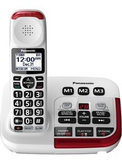 Panasonic KX-TGM420W Amplified Cordless Phone w/Digital Answering Machine