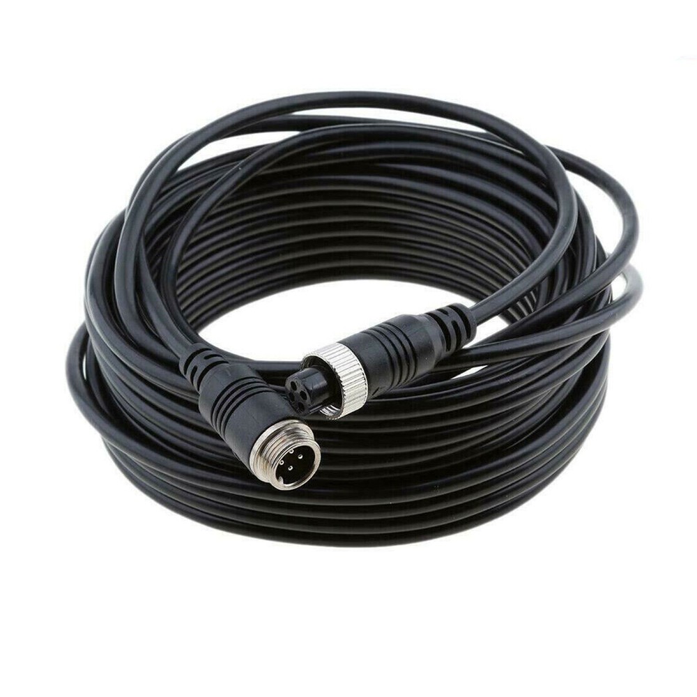 15M 4Pin Connector Cable Waterproof for Truck Van Trailer CCD Rear View Camera