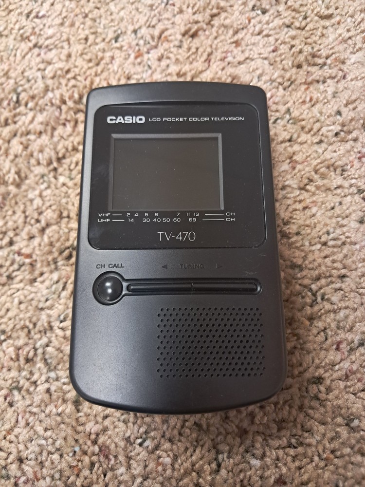 Casio TV-470B TV-470 LCD Pocket Color Television Portable Mini TV Black