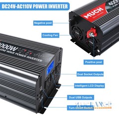 4000W RV LCD USB Inversores de corriente para coche CC 24V a CA 110V Barco