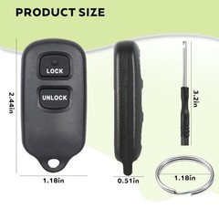 Key Fob Shell Case Replacement for Toyota Celica Echo Highlander Prius Rav4