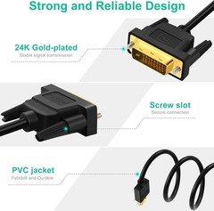 HDMI to DVI Cable 30cm DVI-24+1Dual Link Video Adapter Converter Lead for PC TV