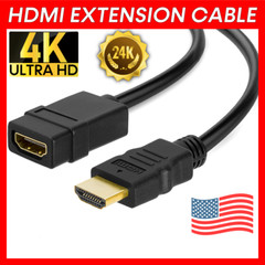 HDMI Extension Cable Male to Female HDMI Cable Extender Adapter 3D 4K x 2K Lot