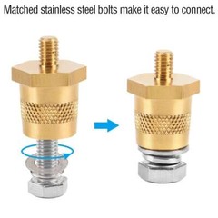 2pc Battery Pole Adapter Terminal Connector Fittings M6 M8 Thread Post Adapters