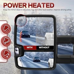 Painted White Towing Mirrors Power Heated Compatible for 03-06 Chevy Silverado