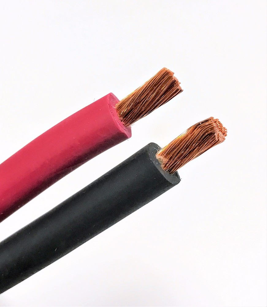 40 FT 8 GA GAUGE WELDING POWER/SPEAKER CABLE 20′ RED & 20′ BLK USA COPPER