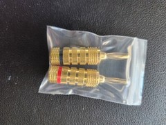 WGGE WG-3333 24k Gold Plated Speaker Banana Plugs-Closed Screw Type (5 Pairs)