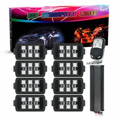 8 Pods Million Multi-Color RGB Motorcycle Underglow Neon LED Accent Lights Kit